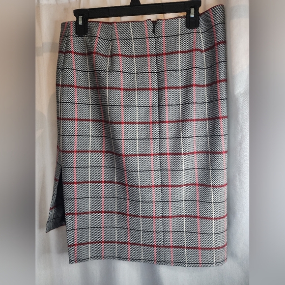 Halogen Plaid Houndstooth Pencil Skirt Size 10 - Picture 2 of 5